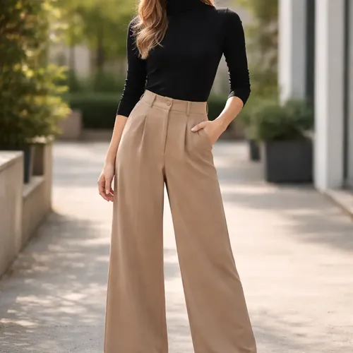 Pantalón Mujer Satrero Ancho Wide Leg
