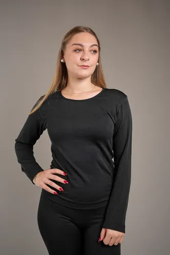 Remera Manga Larga Mujer Camiseta Frizada Lisa Red Apple